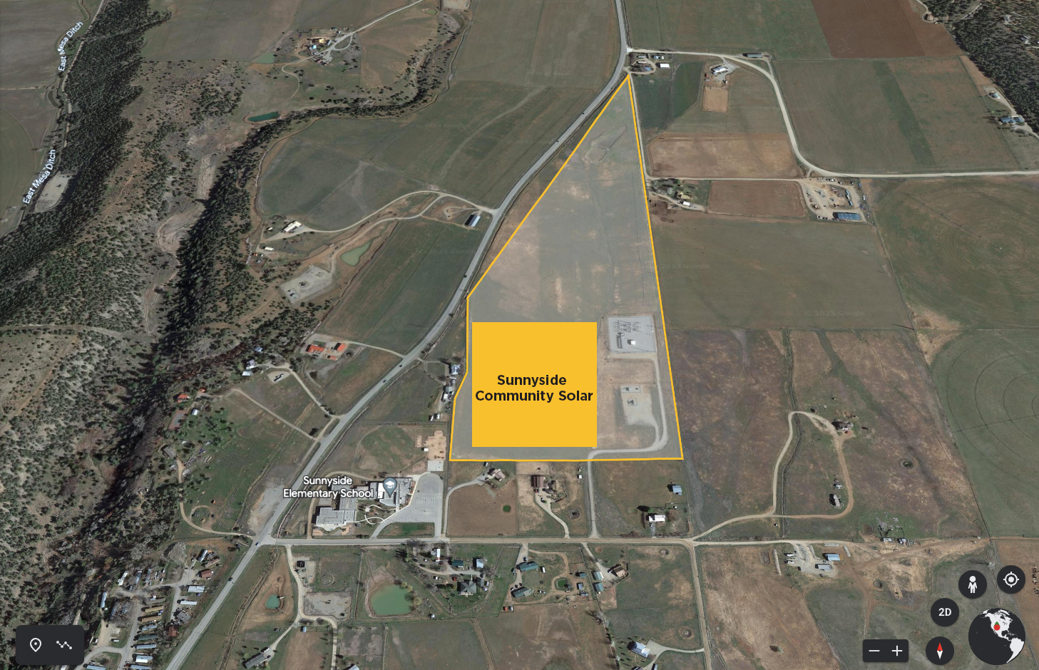 Sunnyside Solar Garden distribution area