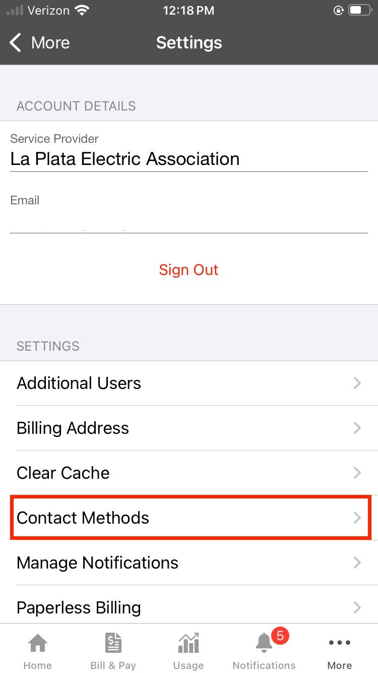 Contact Methods