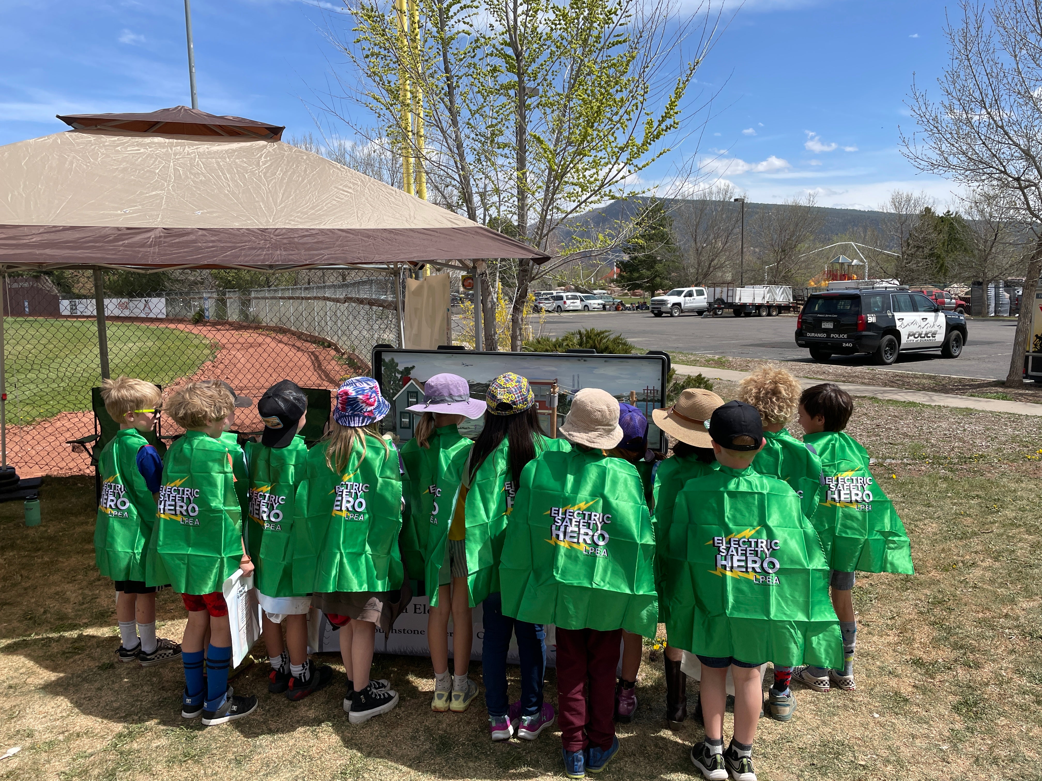 kids wearing LPEA safety capes