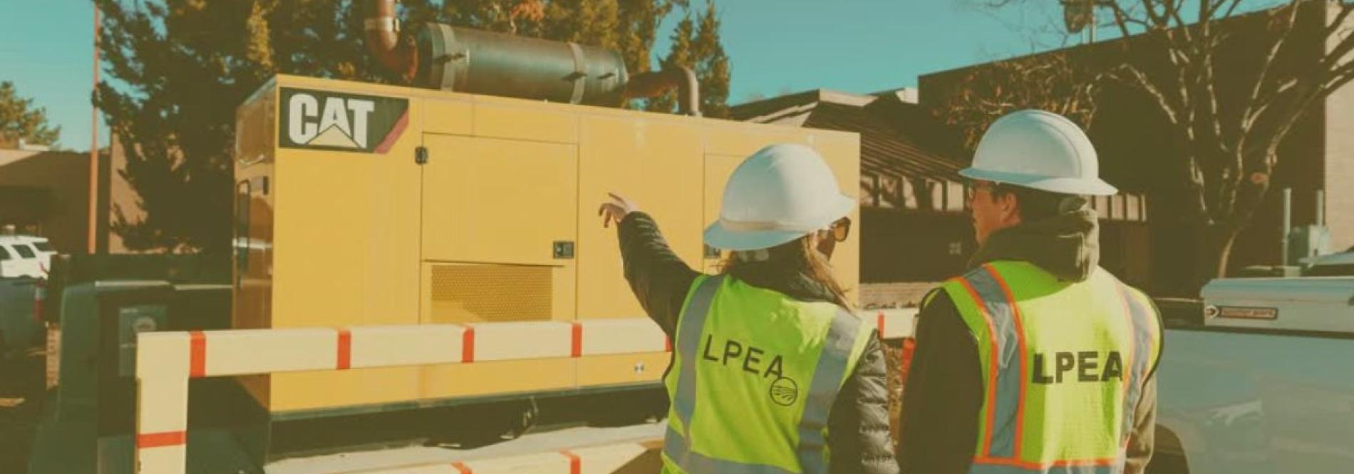 LPEA workers discuss construction