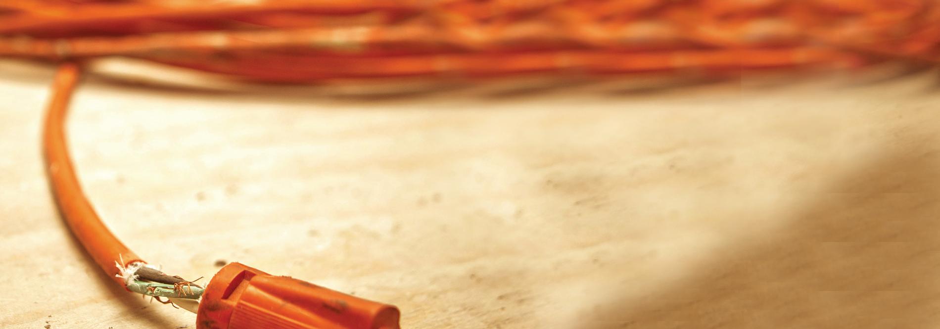 Inspect extension cords before use