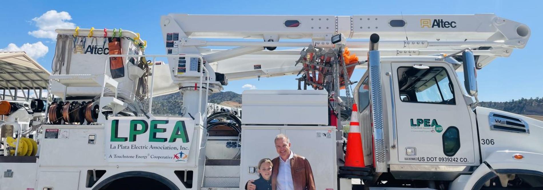 Interim CEO Graham Smith and his son at LPEA’s Bring A Kid to Work Day